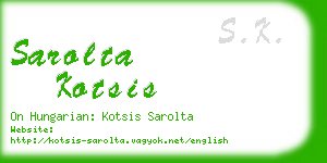 sarolta kotsis business card